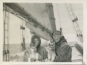 Image of Miriam MacMillan, Kadha, MacMillan and Ahlningwah on board the Bowdoin